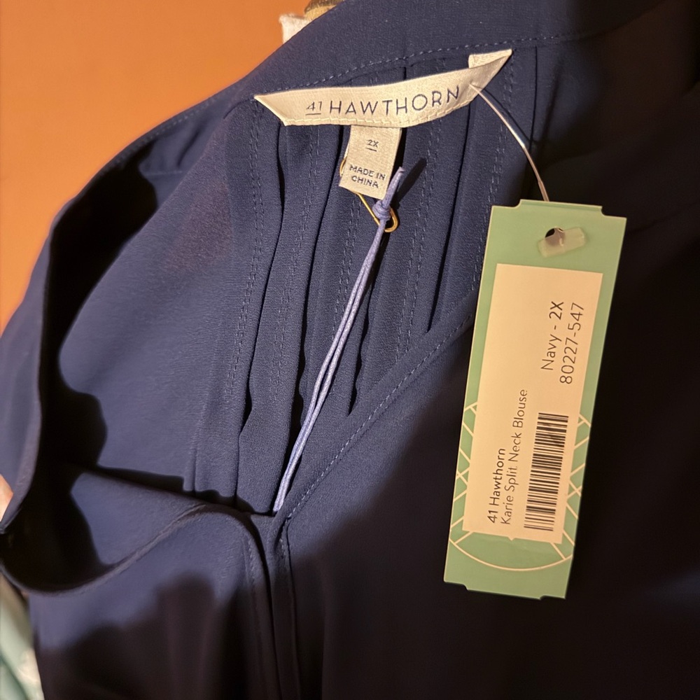 41 Hawthorn Deep Blue Blouse - Picture 4 of 4